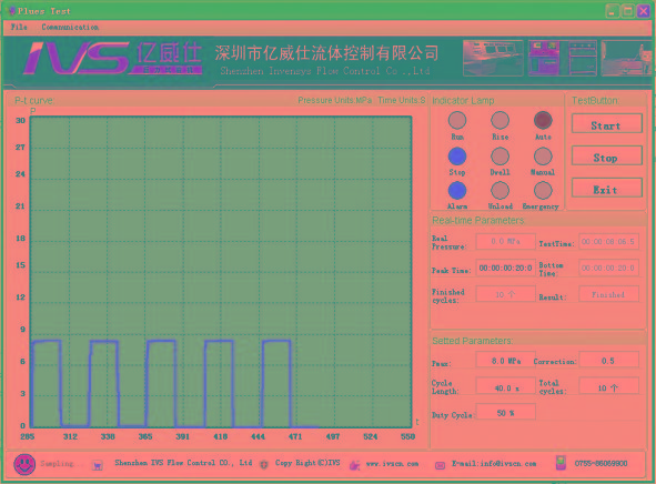 氢气瓶压力循环（疲劳/脉冲）试验机测试软件截图2
