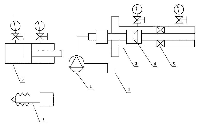 DS静液压封隔器室温性能试验装置示意图