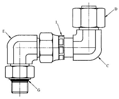 图 3 用于测试无管连接的管接头能力的 3 型试验组件