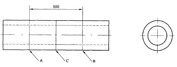 图 1 试样上标出的测量线示意图
