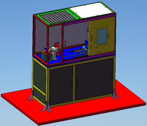 卡套接头振动试验台3D效果图 卡套接头振动试验台3D效果图