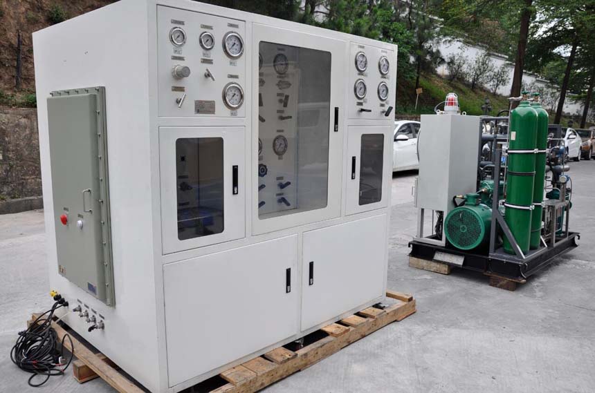 压缩机氢气循环测试台设备实拍图 压缩机氢气循环测试台设备实拍图