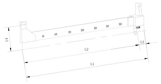 图 2 液压制动软管总成松弛量调整装置