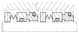 图 4 面对背双端面（串联式）机械密封示意图