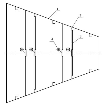 图 3 圆锥壳变形测量示意图