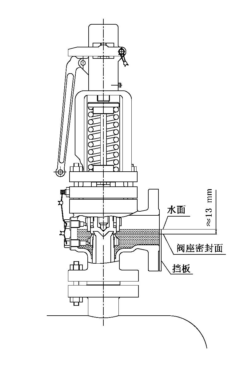 图2开放式阀盖安全阀阀座气密封试验示意图