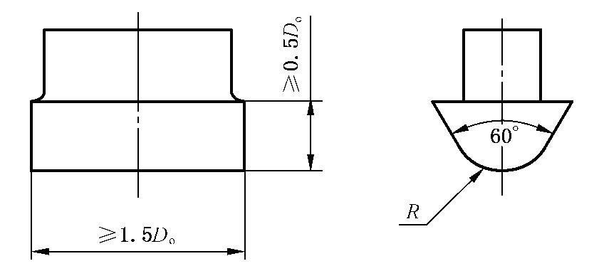 图 2 压头的形状尺寸示意图