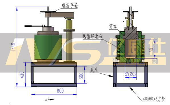 温等静压机三维示意图 温等静压机三维示意图