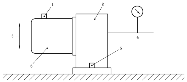 图 1 机油滤清器振动疲劳试验台布置图:第一次方向 图 1 机油滤清器振动疲劳试验台布置图:第一次方向