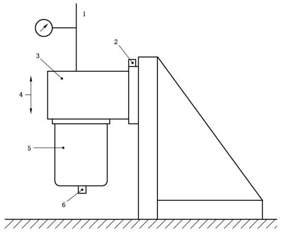 图 2 机油滤清器振动疲劳试验台布置图:第二次方向 图 2 机油滤清器振动疲劳试验台布置图:第二次方向