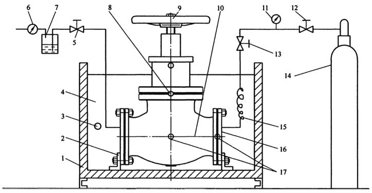 图 2 阀门低温性能试验装置示意图