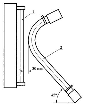 图 2 弯曲半径试验装置示意图 图 2 弯曲半径试验装置示意图