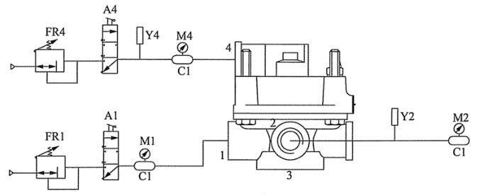 图 1 继动阀性能试验原理图
