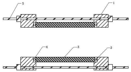 图 A.2 试验管路夹持法兰连接示意图