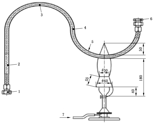 图 1 可燃性试验装置示意图