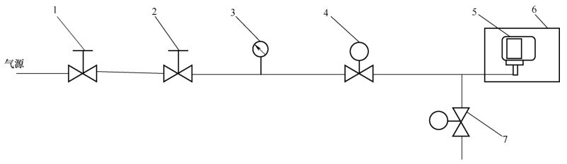 图 1 气密性氦气检验法检验装置示意图 图 1 气密性氦气检验法检验装置示意图
