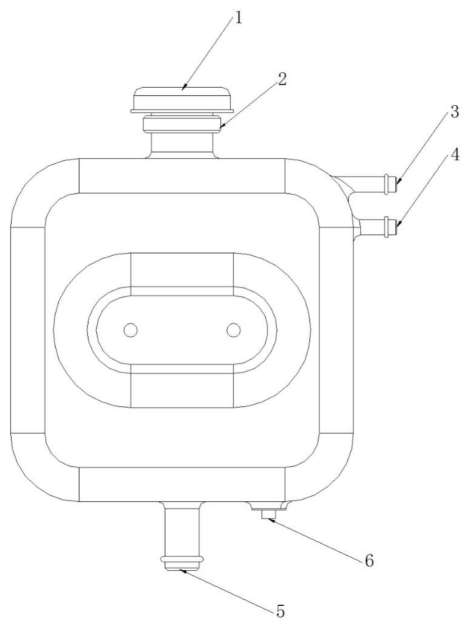 图 1 膨胀水箱结构示意图