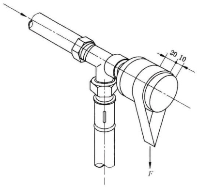 图 6 阀头抗弯性试验装置示意图