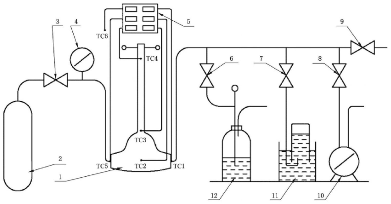 图 1 内部冷却法低温性能试验装置示意图