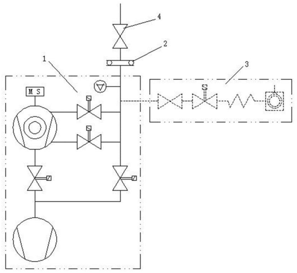 图 1 真空阀门漏率测试装置示意图